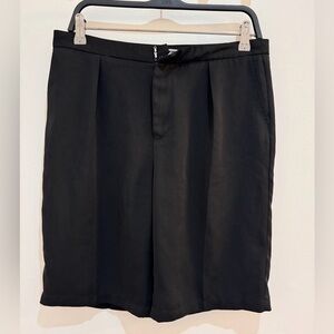 black trouser shorts